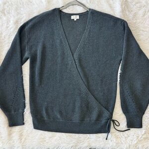 Gentle Fawn Dark Gray V-Neck Sweater